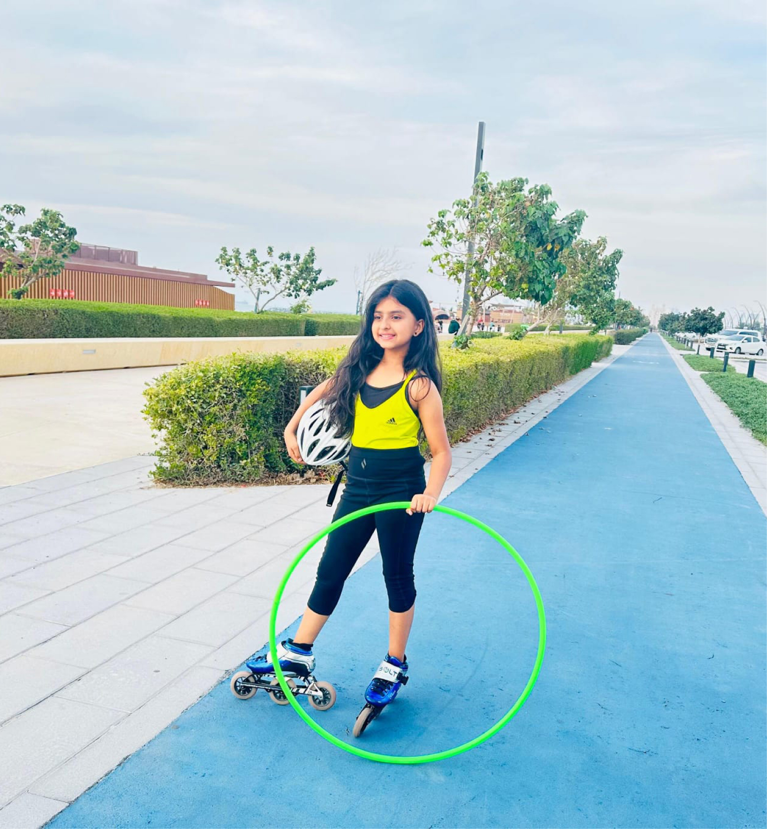 SANA SHAJI - YOUNGEST TO ACHIEVE THE FASTEST 100-METER INLINE SKATING WHILE SPINNING HULA HOOPS